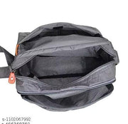 Pack of 1 Travel Shoulder Bag for Men & Women | Spacious Crossbody Messenger Bag with Multiple Compartments & Adjustable Strap | Lightweight Casual Sling Bag for Travel, Office, College & Daily Use | Stylish Grey Utility Bag