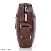 UMDA Men’s Leather Crossbody Bag – Stylish Shoulder Messenger Bag with Multiple Zipper Pockets, Adjustable Strap & Durable Design