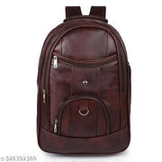 Classic Vegan Leather Office College Laptop Shoulder Business Unisex Backpack