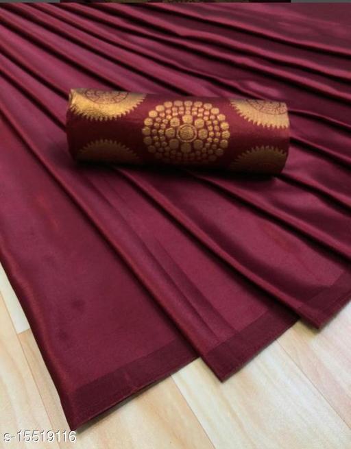 New Fancy Party Wear Satin Silk Saree With Heavy Jacquard Blouse