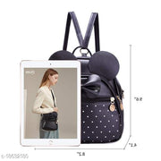 Attractive Women's Black PU Backpacks