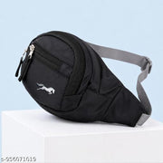 Waist Bag Men & Women Side Pouch for Travel & Sports Waterproof Adjustable Strap Waist Bag  (Black)