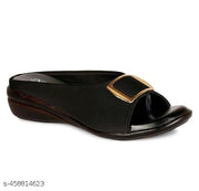 WSB Unique Craft Flats Sandals Black Slippers Women's Sandals | Trendy & Comfortable Daily Wear Footwear Sandals For Girls & Women Unique Design Modern Fashionable Latest Trendy Women Ladies Flats