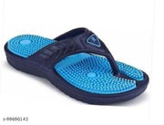 Blue Colorblocked Thong Flip-flops For Men