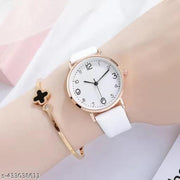High Quality Round Dial Fancy Leather Belt Women Analog Watch(Pack of 2)