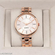 Attractive Colorful Metal Belt Analog Watches for Women