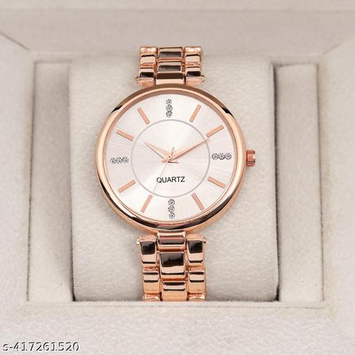 Attractive Colorful Metal Belt Analog Watches for Women