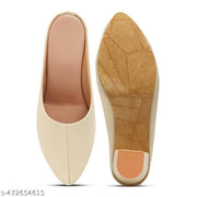 Women's Ballerina Shoes - Comfortable, Stylish Casual Footwear for Everyday Wear in Versatile Designs  Cream