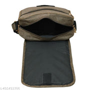 LOREM Khaki Stylish Linen Textured Cross Body Sling Bag For Men SL08