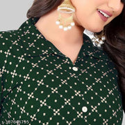 Cotton Kurti for women Gold Foil Print