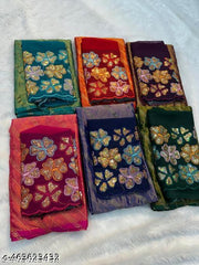designer fancy brasso saree