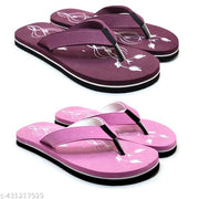 Women Slipper Flipflop/Daily Flipflops/Slipper For Girl Women Stylish | Super Soft | Ultra-Light |Flip-Flop Daily Use | Casual wear| Anti Skid |Thong Slippers for Women Pack Of 2