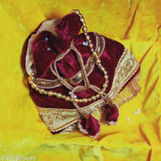 Maroon Lucknowi Velvet Potli Bag For women & Girls