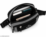 WAIST BAG BLACK TOP HANDLE | 3 IN 1 BAG WITH SLING, BUCKLE AND IN BUILT BELT LOOP | PREMIUM AND LIGHTWEIGHT FABRIC |