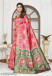 cotton silk jacquard with blouse