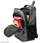 ZERUS Grey Flexi-Pro PU Leather Backpack Stylish 35L School Bag Backpack For men & Women