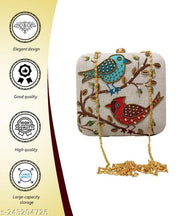 Birds design women clutch purse