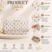 SYGA Women's Multi-Function Long Wallet & Spring Shell Bag Set – Stylish Wallet, Coin Purse(White)