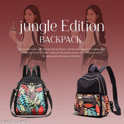 New Classy Jungle Edition Printed Backpack for Women/Girls- College Travel Casual Use