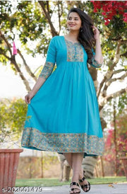 Women printed anarkali kurti