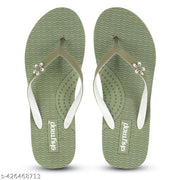 Bizwiz Black Green Light Weight Extra Soft Ortho Doctor Solid Slippers Flipflop for Women Girls Combo of 2