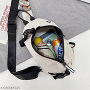 Crossbody Bag for Men Women Waterproof Sling Bag with 3Pcs Badges Large Shoulder Bag Adjustable Strap for Travel Outdoor