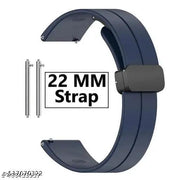 22MM SiliconeStrap with Folding Magnetic Lock Compatible with Watch 3 45mm/ Watch 46mm/Gear S3 Classic/Frontier Compatible All 22MM Watches(Only Strap)