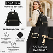 New Iconic Style Women/Girls Backpack for Collage School  Travel - Casual  Outdoor Use (Black)