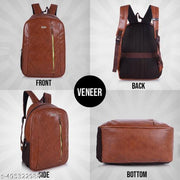 VENEER  Casual Vegan Leather Neon Tech Business Office College Travel Unisex Backpack