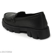 COYO WALK women buckle moccasins synthetic matte loafers | Stylish Slip-on Loafers for Women | Durable & Flexible Moccasins with Gold Embellishment | Ideal for Everyday Wear & Partywear | Fashionable Footwear for Women & Girls