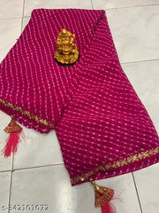 Bandhani saree, Bandhej saree, Lehariya saree, Bandhni saree, pure georgette saree,soft georgette saree, new trending saree, green saree , gotapatti sarees, party wear saree, designer saree, banarsi saree, bollywood saree, celebrity saree, festive saree
