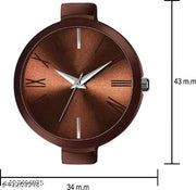 Attractive New Solid Dial Attractive Metal Chain Belt Analog Watch for Women