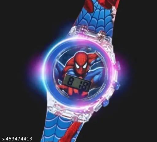 New Latest 2024 Attractive Round Moving Dial Analog Watch Analog Watch - For Boys & Girls New Attractive Round Lightning Spider Dial Analog Watch For Kids