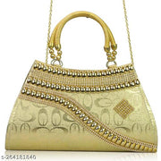 Aroy Trendy Women Velvet Bridal Clutch