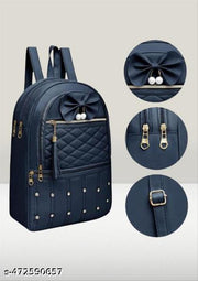 Women’s Stylish School, College & Travel Backpack | Lightweight Daily Use Bag | Quilted Multi-Pocket Casual Bag