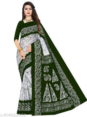 PURE COTTON PRINTED SAREE  (BATIK)