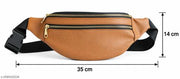 ELEVATE FASHION waist bag | fanny pack |  belt bag |  crossbody bag| sling bag | hip bag | travel bag | PU leather bag | unisex bag | adjustable waist pouch