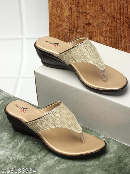 Twinsshoe Women's Casual Partywear Wedge Sandal Chappals