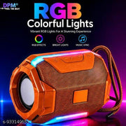DPM Bluetooth Portable Speaker with RGB Glow Lights, High Bass Sound, 5W Output, USB TF FM Playback, Wireless Connectivity, Compact Design