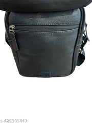 Pure Luxury Stylish Square Crossbody Leather Sling Bag For Men Women Travel | Mobile Chest Small Mini Side Bag | Trendy Fashion Bags.