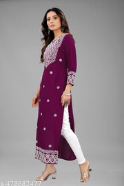 Kurti  for women in rayon Embroiderd  fabric| kurti and  | MOST DEMAND KURTI| Embroiderd  Kurti  rayon  Kurtis