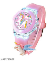 Oculus 3D Flying Unicorn Children Kids Girls Multi Color Analog Led Lights Watch for Girls Kids Watch Gift Birthday Baby Girl Watch Suitable Girls of Age 3-13 Years