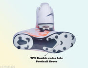 Axpro Mark Synthetic TUP Double Sole White Football Studs Shoes (Orange, Numeric_10)