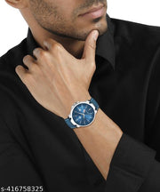 Day and Date Functioning Leather Strap Quartz Analog Watch for Boys/Men  - Best Gift Item for Boys/Men