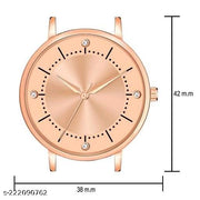 Best Quality Roman Designer Stylish Women Grey Leather Casual Analog Watches for Women
