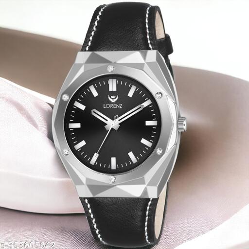 Lorenz Men's Fashion Stainless Steel Case Silver-Black Analog Watch for Men | MK-4023R