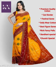 PURE COTTON SAREE BANDEJ PRINT