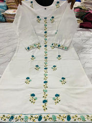 new cotton Embroidery kurti design