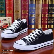 Trending and Partywear Black/White canvas Shoes for Women and Girls