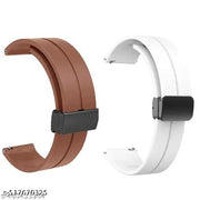 22MM SiliconeStrap with Folding Magnetic Lock Compatible with Watch 3 45mm/ Watch 46mm/Gear S3 Classic/Frontier Compatible All 22MM Watches(Only Strap)
